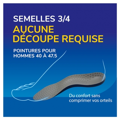Scholl Semelles Tri-Comfort Easy-to-Fit Homme 1 Paire