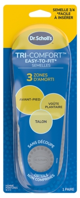 Scholl Tri-Comfort Easy-to-Fit Inlegzolen Heren 1 Paar