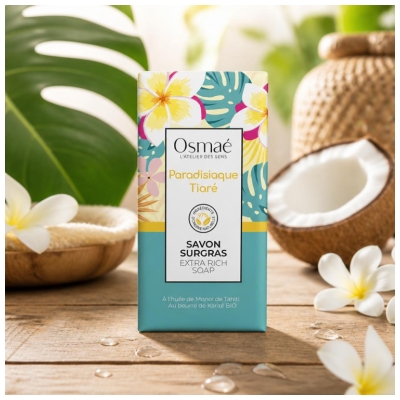 Osmaé Rückfettende Seife Paradiesische Tiaré 100 g