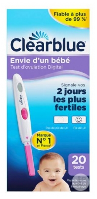 Clearblue Test de Ovulación Digital 2 Días 20 Unidades (consumir preferentemente antes del 31/08/2026)