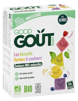 Good Goût Biscotti Forme & Colori dai 10 Mesi Bio 80 g (da consumarsi preferibilmente entro il 27/07/2026)
