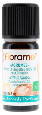 Florame Agrusai (Citrusai) Ekologiški Eteriniai Aliejai Difuzijai 10 ml (geriausiai vartoti iki 31/08/2026)