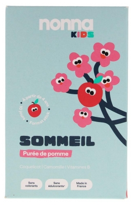 Nonna Lab Kids Sommeil Purée de Pomme 10 Sticks (à consommer de préférence avant le 30/06/2026)