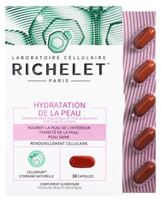 Richelet Hydratation de la Peau 30 Capsules (à consommer de préférence avant le 30/07/2026)