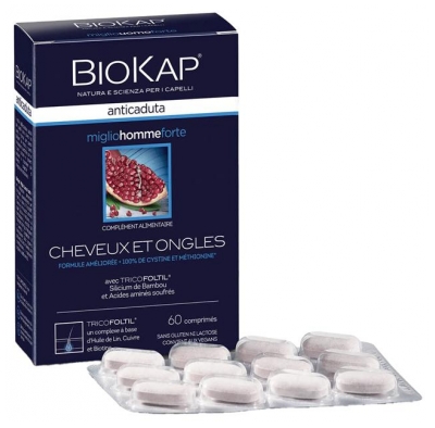 Biokap Anticaduta Cabelo e Unhas Homem 60 Comprimidos (a consumir de preferência antes de 30/06/2026)