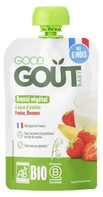 Good Goût Farina D'Avena Vegana Fragola Banana da 6 Mesi Biologica 90 g (da consumarsi preferibilmente entro il 21/07/2026)