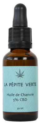 Ulei de Cânepă 5% CBD 30 ml La Pépite Verte (a se consuma de preferință înainte de 31/07/2026)