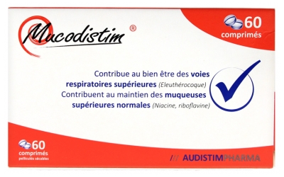 Audistimpharma Mucodistim Mucosités Sécrétions 60 Comprimés