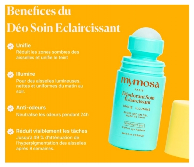 Mymosa Déodorant Soin Éclarcissant 50 ml