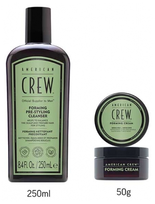 American Crew Forming Shampoo 250 ml + Forming Cream Medium Hold Natural Shine 50 g