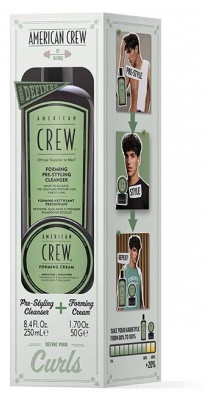 American Crew Șampon Forming Nettoyant Précoiffant 250 ml + Forming Crème Fixation Souple Brillance Naturelle 50 g