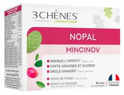 Les 3 Chênes Nopal Mincinov 60 Comprimés