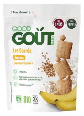 Good Goût Banana Squares From 8 Months Organic 50 g (najlepiej spożyć przed 05.09.2026)
