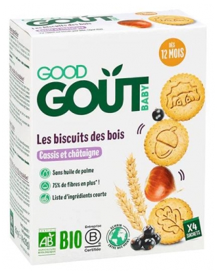 Good Goût Herbatniki z Czarną Porzeczką i Kasztanami od 12 Miesięcy Organic 80 g (najlepiej spożyć przed 05.09.2026)