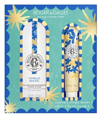 Roger & Gallet Vanille Soleil Eau Parfumée Bienfaisante 30 ml + Crème Mains Bienfaisante 30 ml Offert