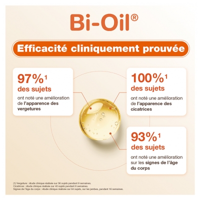 Bi-Oil Huile de Soin (Naturelle) Spécialisée Cicatrices et Vergetures 125 ml