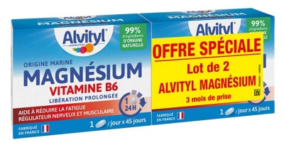 Alvityl Magnézium Vitamine B6 2 x 45 tablečių pakuotė