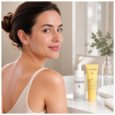Caudalie Vinoperfect Sérum Resplandor Antimanchas 30 ml + Vinosun Fluido Muy Alta Protección SPF50+ 20 ml de Regalo