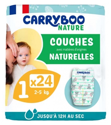 Carryboo Nature Naturalne Pieluszki 24 Pieluszki Rozmiar 1 (2-5 kg)