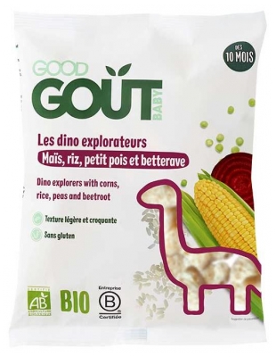 Good Goût The Dino Explorers Corn Rice Peas and Beetroot Organic 35 g (best before 08/09/2026)