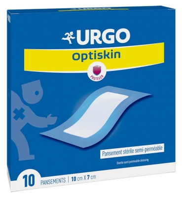 Urgo Optiskin Sterilna Delno Prepustna Obloga 10 x 7 cm 10 Oblog