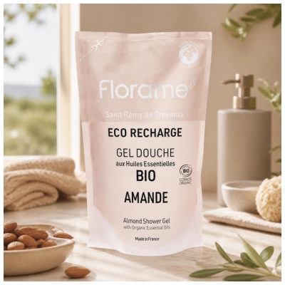 Florame Gel de Duș cu Migdale Eco-Reîncărcare Bio 700 ml
