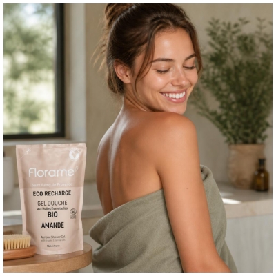 Florame Gel de Duș cu Migdale Eco-Reîncărcare Bio 700 ml
