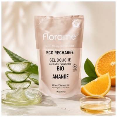 Florame Gel de Duș cu Migdale Eco-Reîncărcare Bio 700 ml