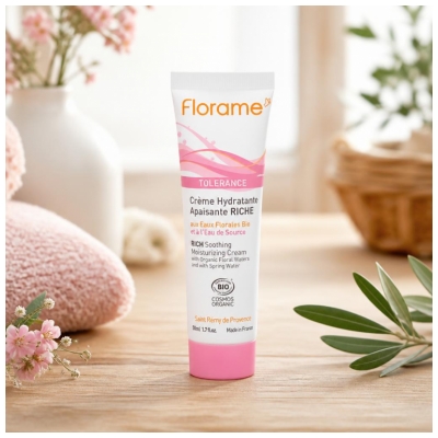 Florame Tolérance Riche Bio Beruhigende Feuchtigkeitscreme 50 ml