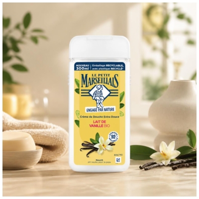 Le Petit Marseillais Ekstra Mild Creme Bruse Lait de Vanille Bio 250 ml