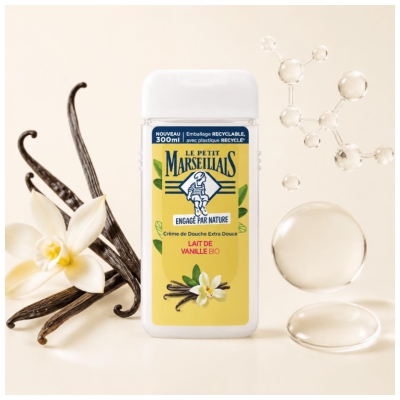 Le Petit Marseillais Ekstra Mild Creme Bruse Lait de Vanille Bio 250 ml