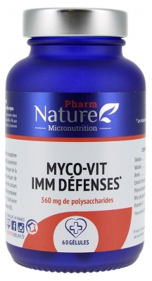 Pharm Nature Myco-Vit IMM Défenses 60 Gélules (à consommer de préférence avant le 09/09/2026)