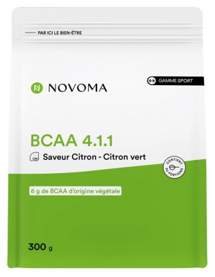 Novoma BCAA 4.1.1 Saveur Citron - Citron Vert 300 g (à consommer de préférence avant le 09/09/2026)