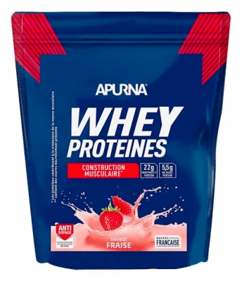 Apurna Whey Proteïne Spieropbouw 720 g - Smaak: Aardbei