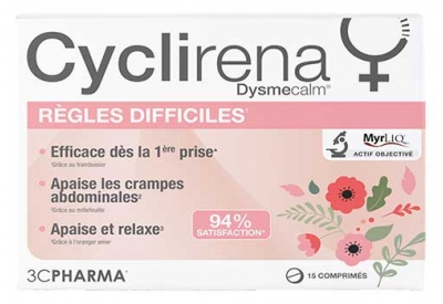 3C Pharma Cyclirena Règles Difficiles 15 Compresse