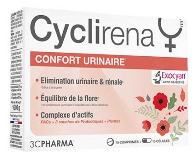 3C Pharma Cyclirena Urinsko Udobje 15 Tablet + 15 Kapsul
