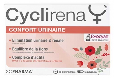 3C Pharma Cyclirena Urinsko Udobje 15 Tablet + 15 Kapsul
