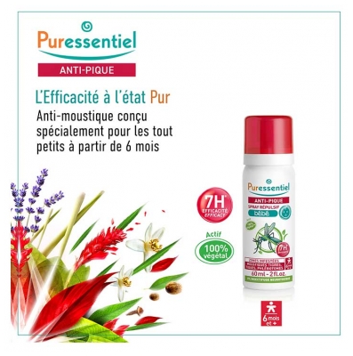 Puressentiel Spray Anti-Pique 7H Bébé 60 ml