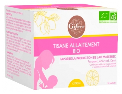 Gifrer ekologiška žolelių arbata žindymui su citrina, 20 sachets