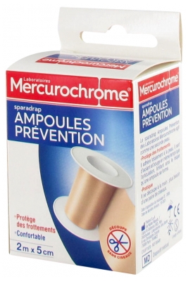 Mercurochrome plaster til forebyggelse af vabler 2 m x 5 cm