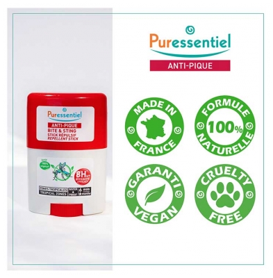 Puressentiel Anti-Pique Stick Répulsif Zones Tropicales 20 ml