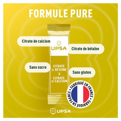 UPSA Digestion Citrate de Bétaïne et Citrate de Calcium 10 Sachets
