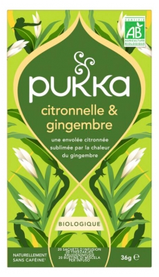 Pukka Citronnelle et Gingembre Bio 20 Sachets