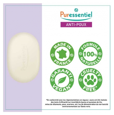 Puressentiel Pouxdoux Shampoing Solide Quotidien Bio 60 g