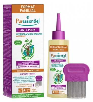 Puressentiel Anti-Lice Treatment Lotion 200ml + Comb
