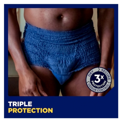 Tena Men Active Fit Pants Plus Taille L/XL 8 Sous-Vêtements Absorbants