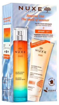 Nuxe Sun Água Deliciosa Perfumada Vaporizador 100 ml + Champô Duche Pós-Solar 200 ml Oferta