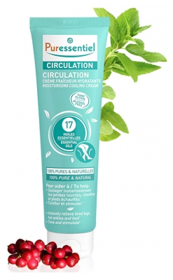 Puressentiel Circulation Drėkinamasis Gaivinamasis Kremas su 17 Eteriniais Aliejais 100 ml