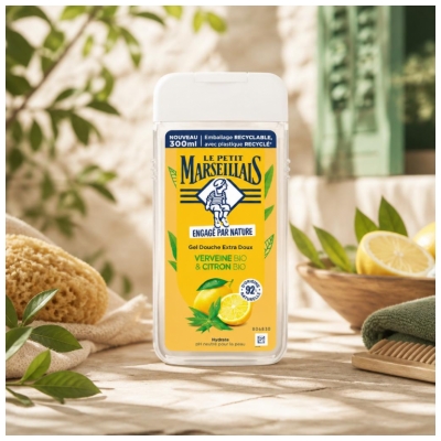Gel de Duș Extra Blând Verbina Bio & Lămâie Bio Le Petit Marseillais 250 ml