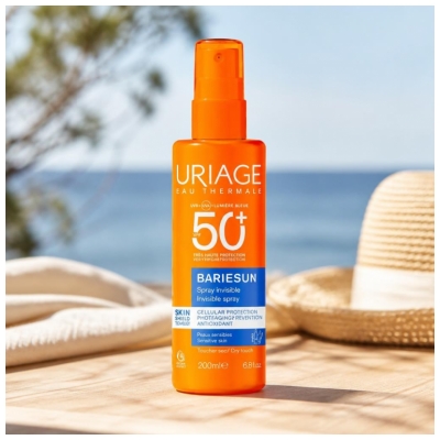 Uriage Bariésun Spray Invisível Muito Alta Proteção SPF50+ Sem Perfume 200 ml